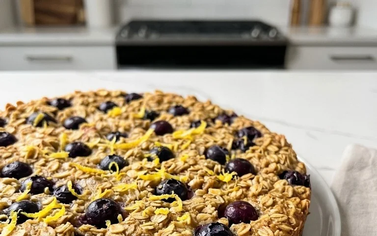 Lemon Blueberry Baked Oats