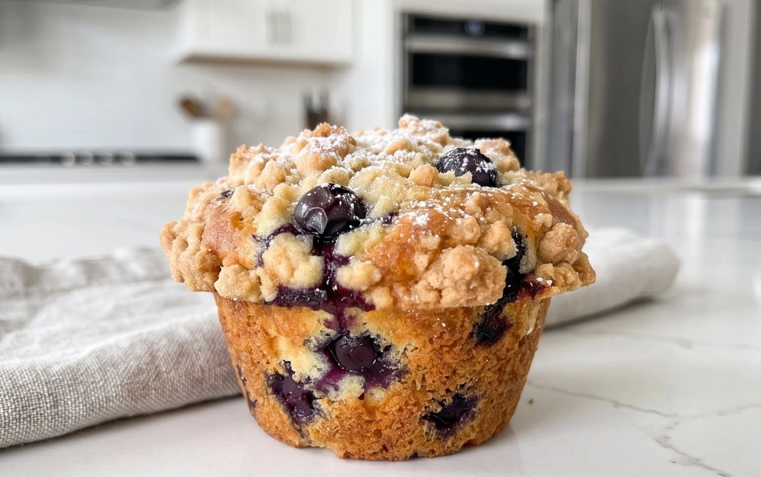 Sour Cream Blueberry Muffins