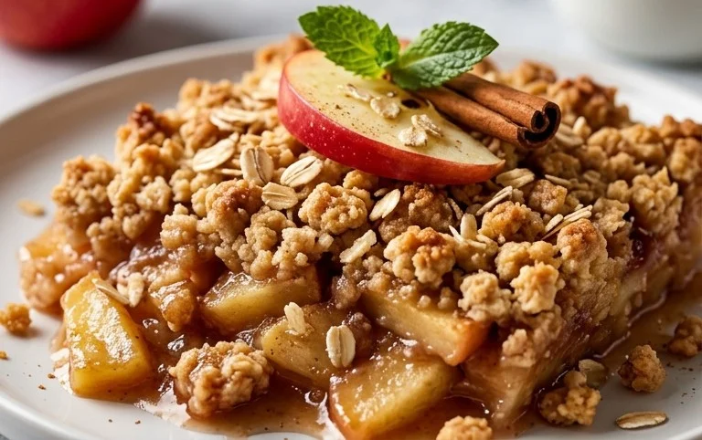 Healthy Breakfast Apple Crum extractble