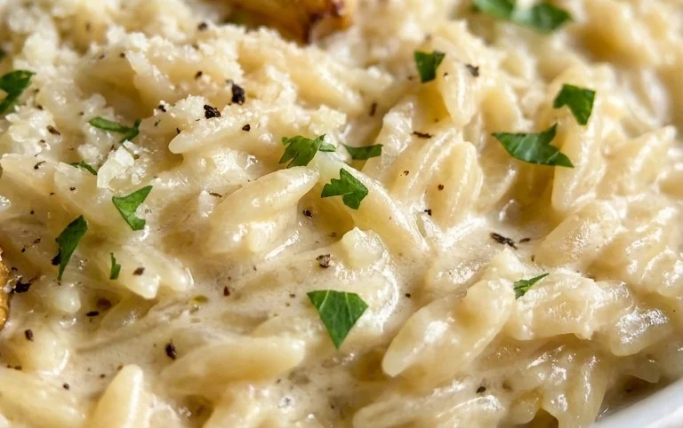Creamy Garlic Parmesan Orzo