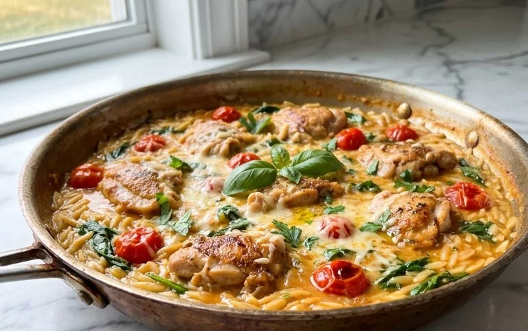 Chicken Orzo (30-Minutes, One-Pan)
