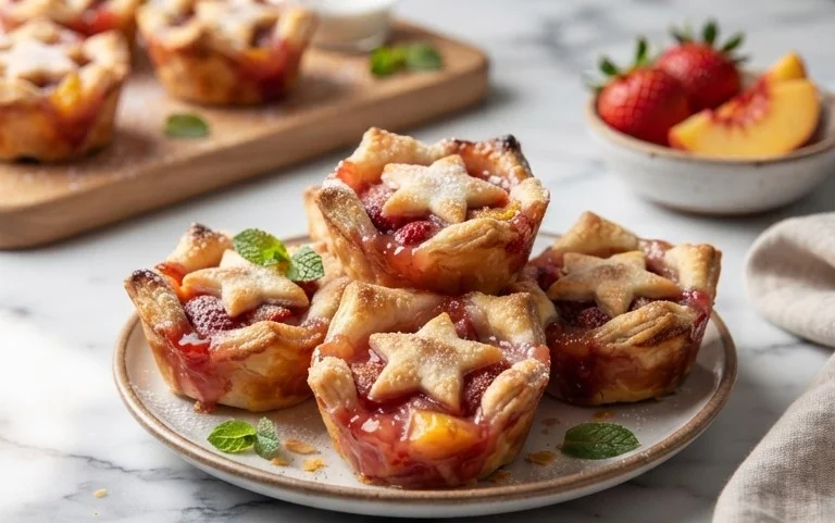 Strawberry Peach Pie Bites