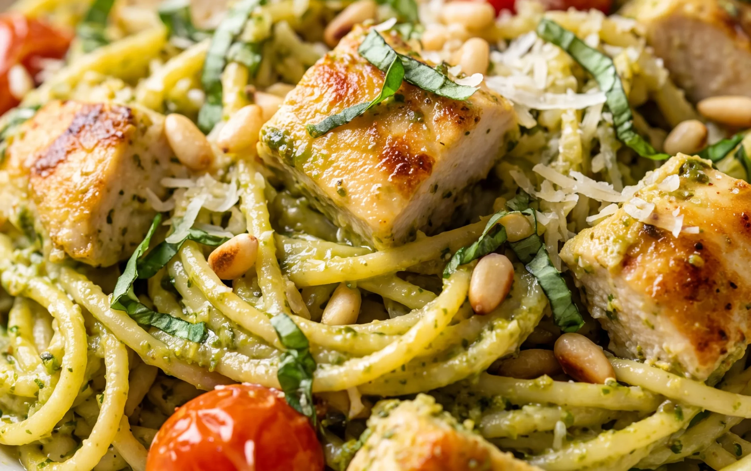 Creamy Chicken Pesto Pasta