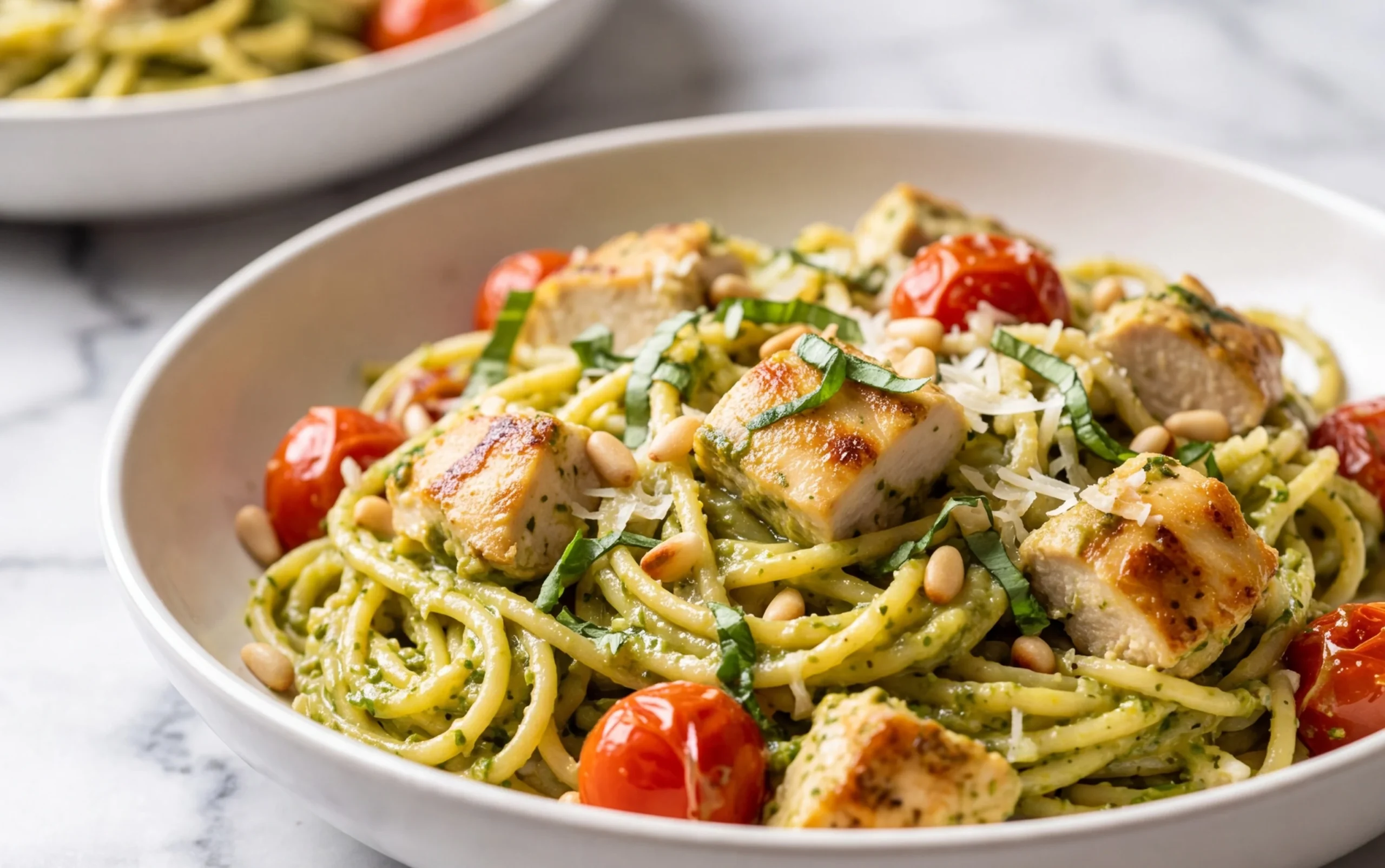 Creamy Chicken Pesto Pasta