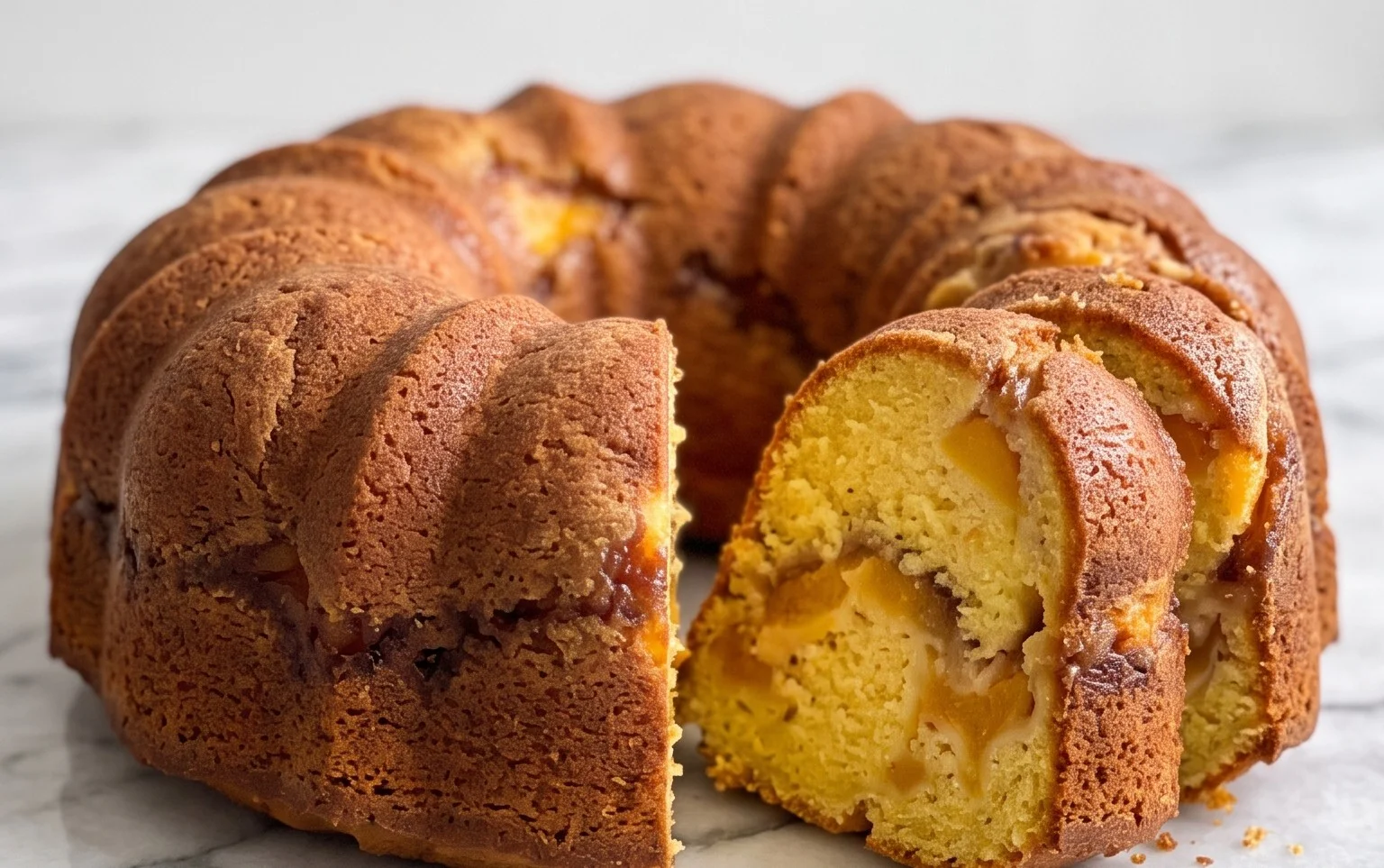 Peach Cobbler Pound Cake