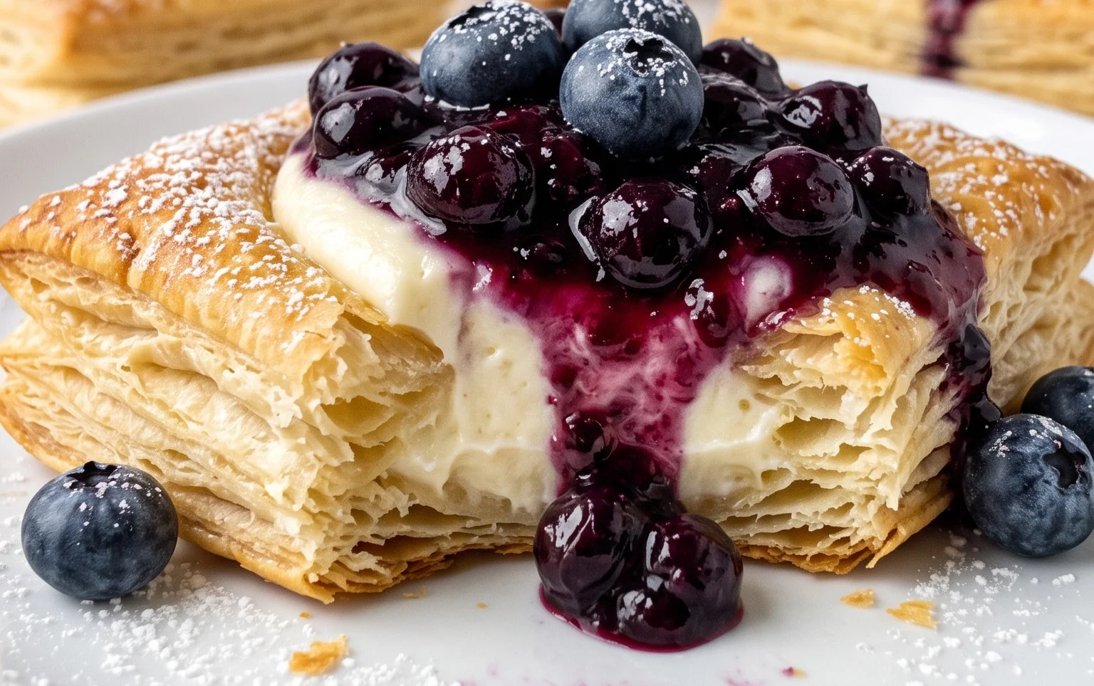 Blueberry Cream Cheese Puff Pastry