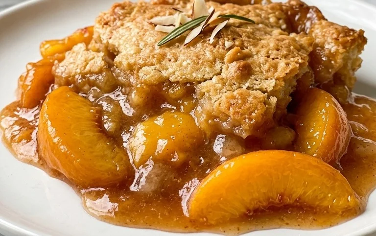 The Easiest Southern Peach Cobbler