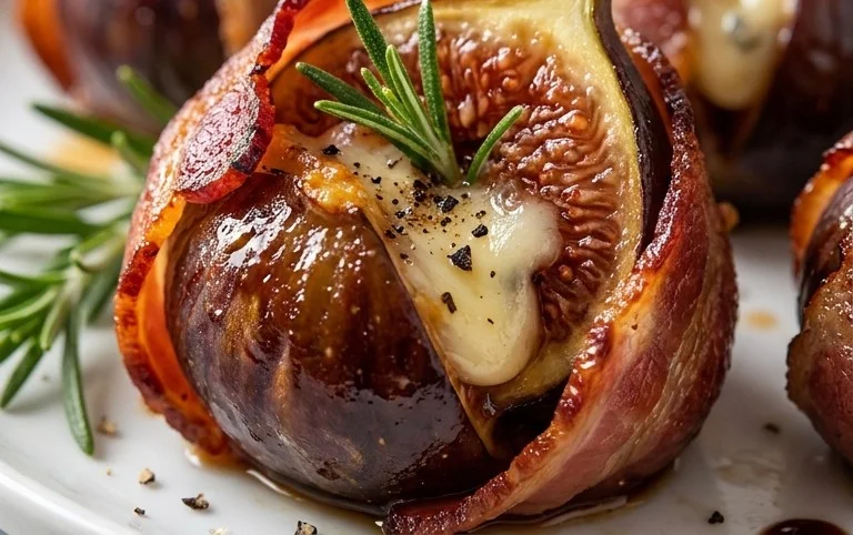 Beef Bacon Wrapped Stuffed Figs