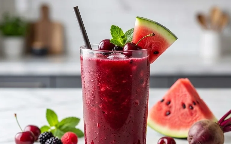 Watermelon Cherry Berry Beet Juice