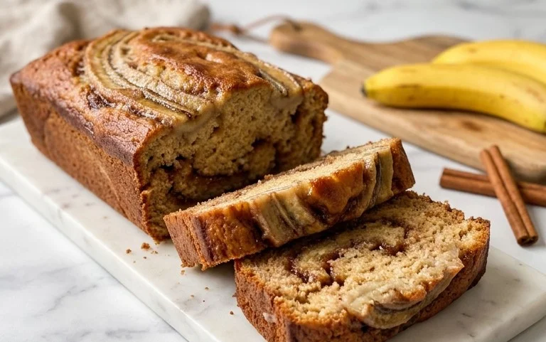 Cinnamon Roll Banana Bread