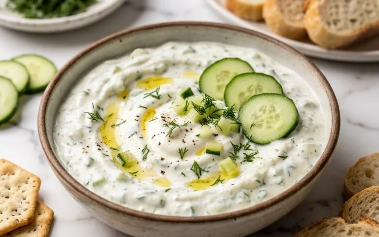 Cucumber Dip with Sour Cream and Dill