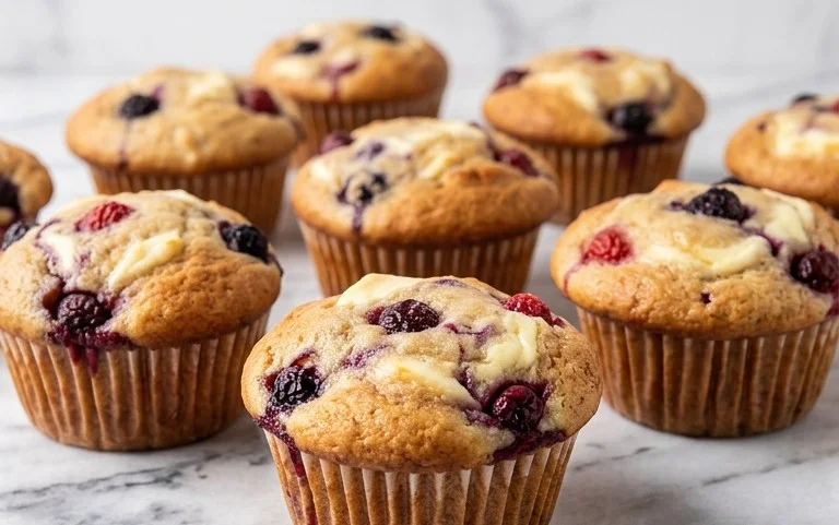 Berry Cream Cheese Muffins