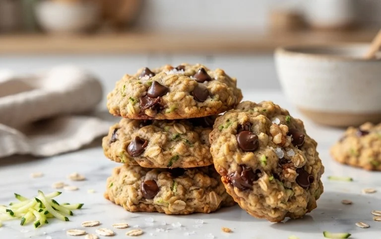Healthy Zucchini Oatmeal Cookies