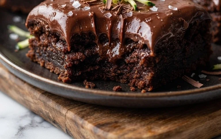 Zucchini Brownies with 1 minute Frosting!