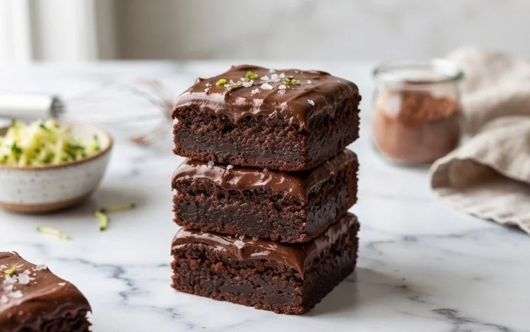 Zucchini Brownies with 1 minute Frosting!