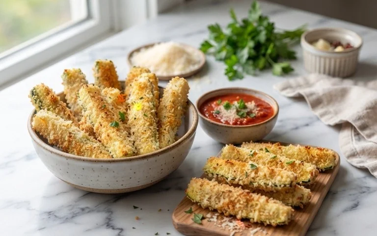 Parmesan Crusted Zucchini Sticks