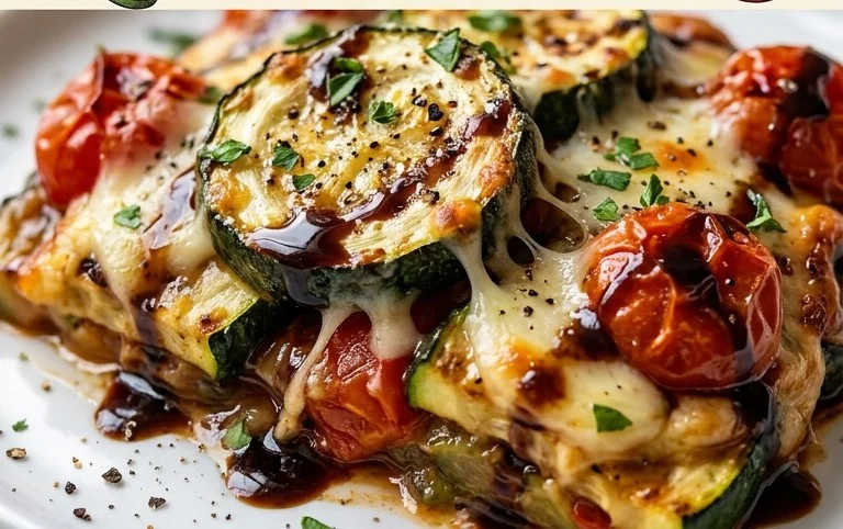 Balsamic Zucchini Tomato Bake