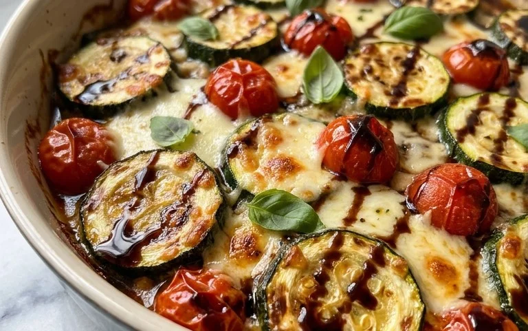 Balsamic Zucchini Tomato Bake